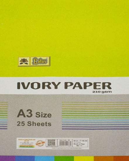 Picture of Lotus A3 Pastel Ivory (White) Sheets 210 gsm