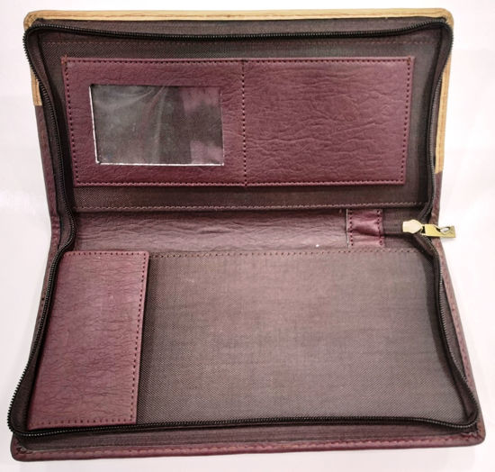 Picture of Leather Cheque Holder - Brown - Superior Quality-3_1