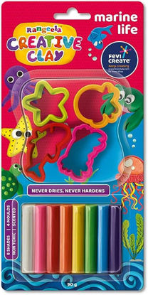 Picture of marine life rangeela creative clay - multicolour 8 moulds